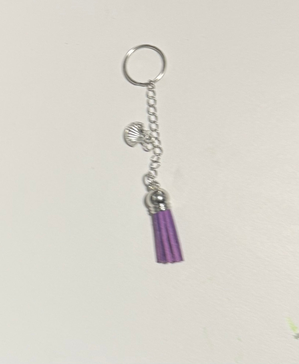 Tassel keyring with silver charm